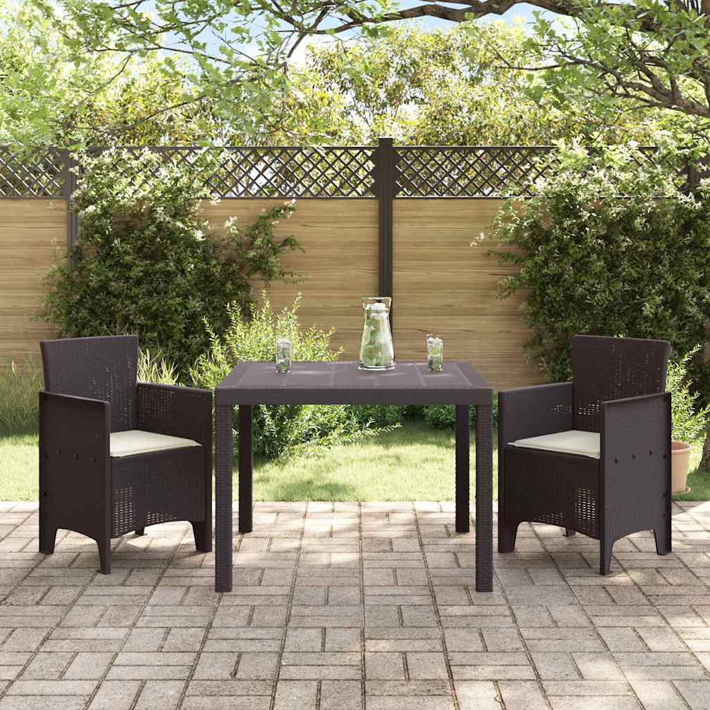 Hage Spisegruppe 3 pcs Brun Polt rattan