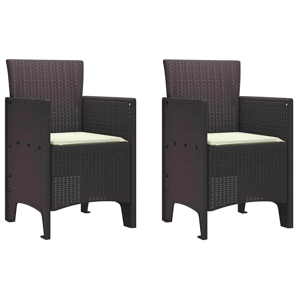 Hage Spisegruppe 3 pcs Brun Polt rattan