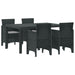 Hage Spisegruppe 5 pcs Antrasitt Polt rattan
