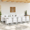 Hage Spisegruppe 11 pcs Hvit og taupe Syntetisk rotting