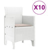 Hage Spisegruppe 11 pcs Hvit og taupe Syntetisk rotting