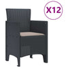 Hage Spisegruppe 13 pcs Antrasitt Polt rattan