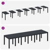 Hage Spisegruppe 13 pcs Antrasitt Polt rattan