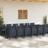 Hage Spisegruppe 13 pcs Antrasitt Polt rattan