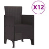 Hage Spisegruppe 13 pcs Brun Polt rattan