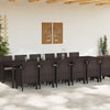 Hage Spisegruppe 13 pcs Brun Polt rattan