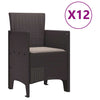 Hage Spisegruppe 13 pcs Brun Polt rattan