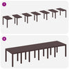 Hage Spisegruppe 13 pcs Brun Polt rattan