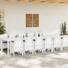 Hage Spisegruppe 13 pcs Hvit Polt rattan