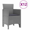 Hage Spisegruppe 13 pcs Lysegrå Polt rattan