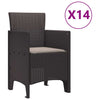 Hage Spisegruppe 15 pcs Brun Polt rattan