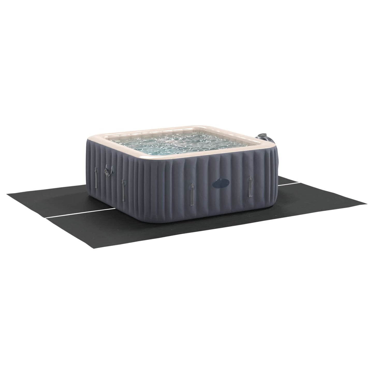 Bunnark til basseng Svart 300 x 220 x 0,1 cm Uvevd Stoff