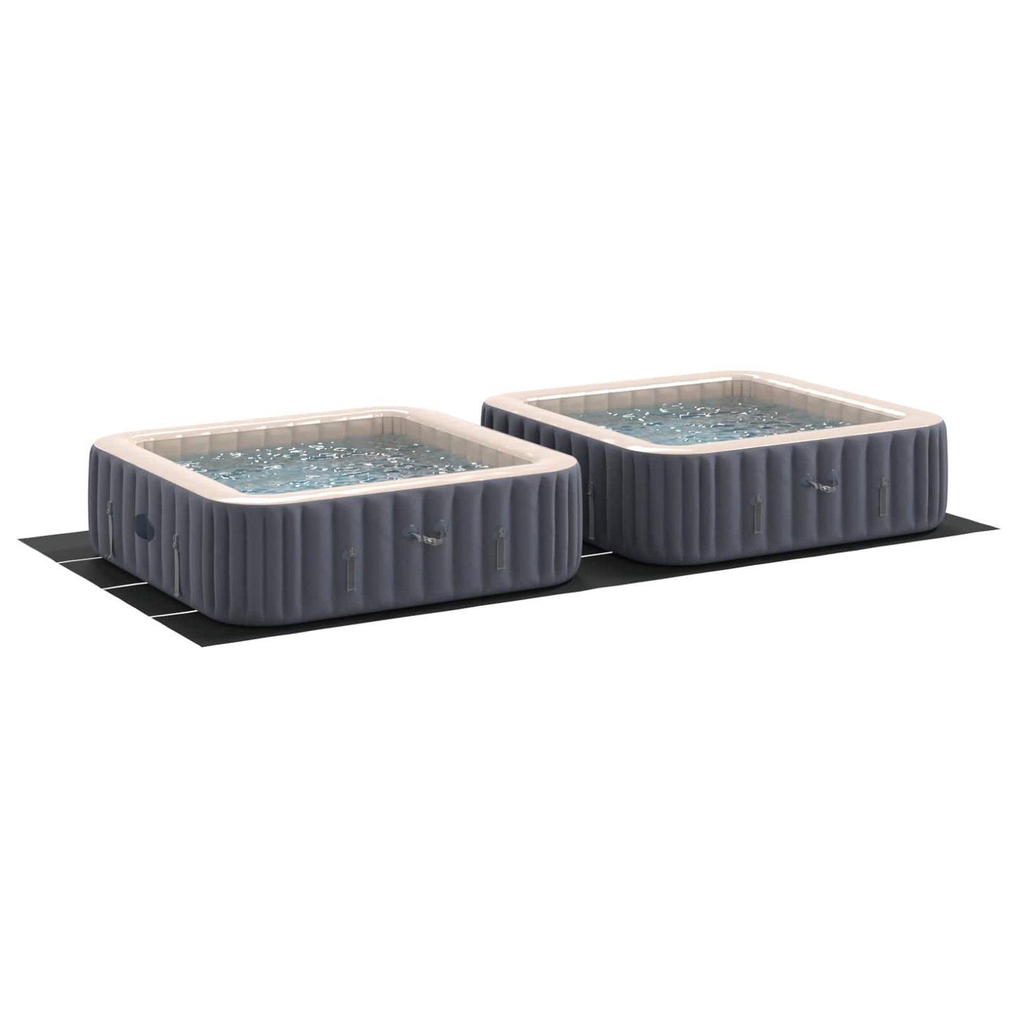 Bunnark til basseng Svart 820 x 420 x 0,1 cm Uvevd Stoff