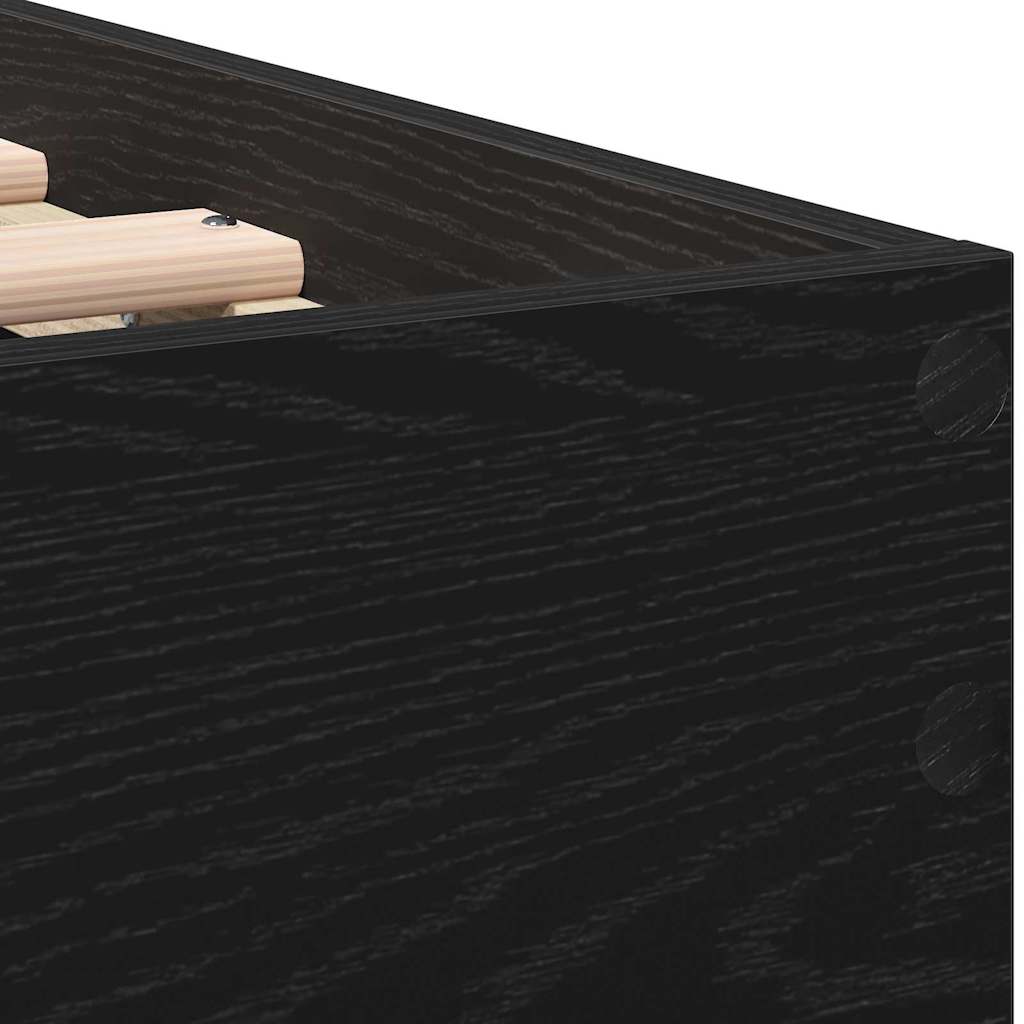 Sengestamme Svart Eik 203 x 95 x 70 cm Konstruert tre vidaXL