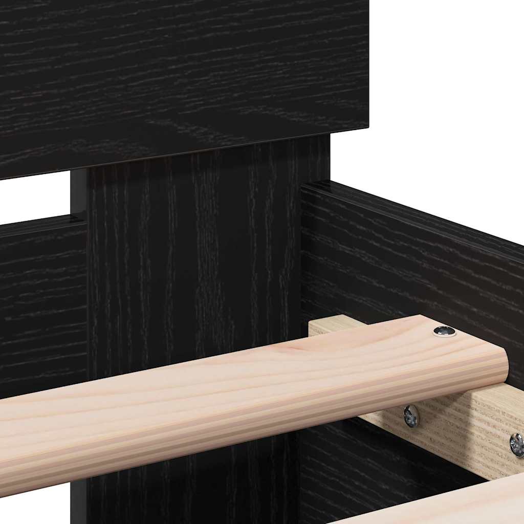 Sengestamme Svart Eik 193 x 95 x 88 cm Konstruert tre