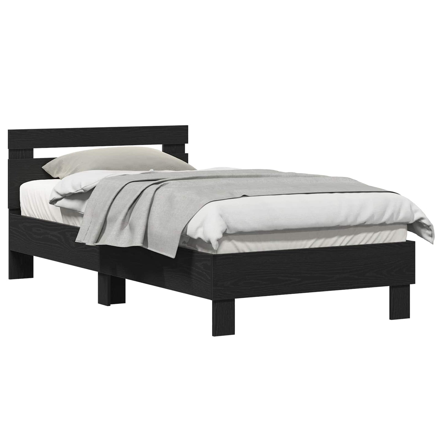 Sengestamme Svart Eik 193 x 95 x 88 cm Konstruert tre