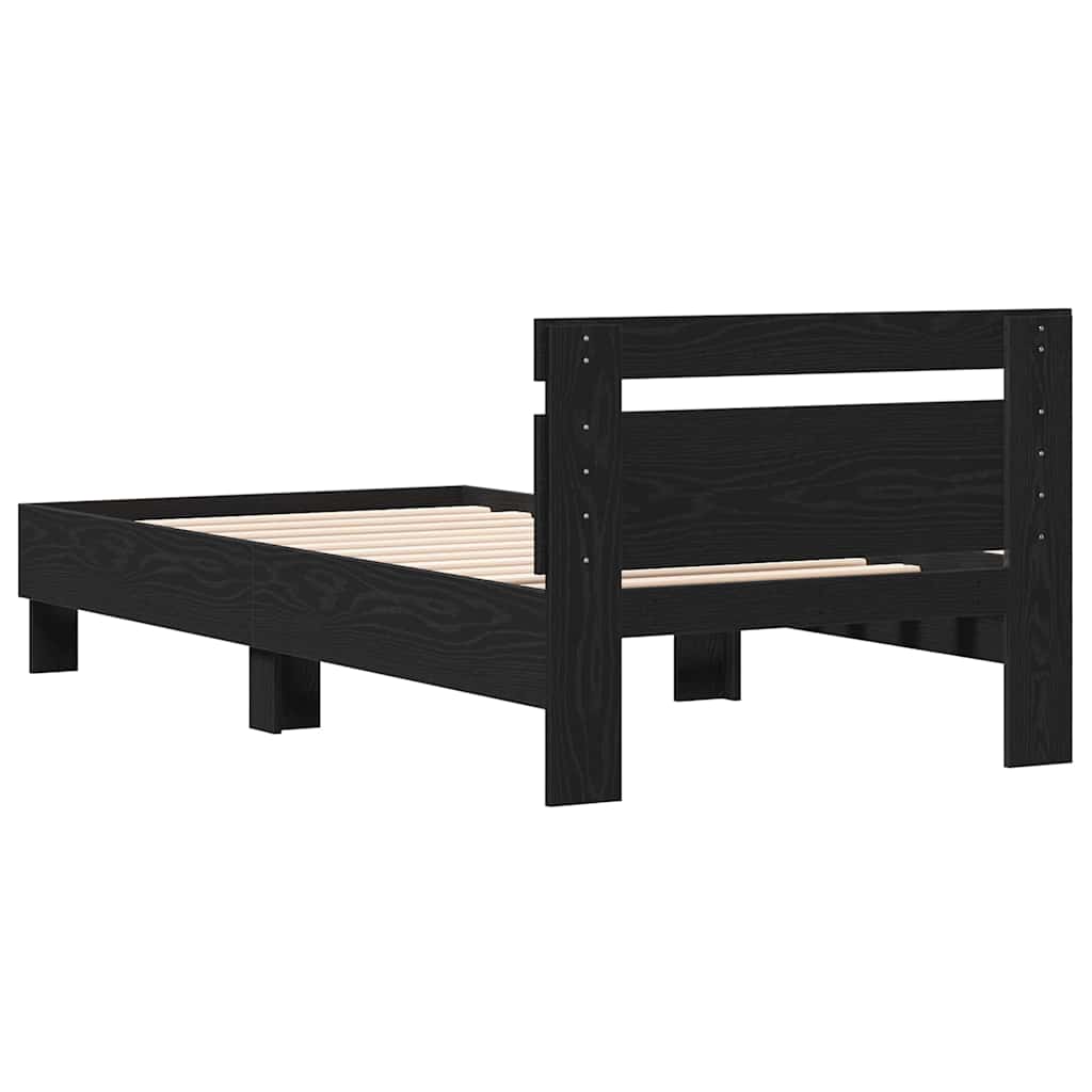 Sengestamme Svart Eik 193 x 95 x 88 cm Konstruert tre