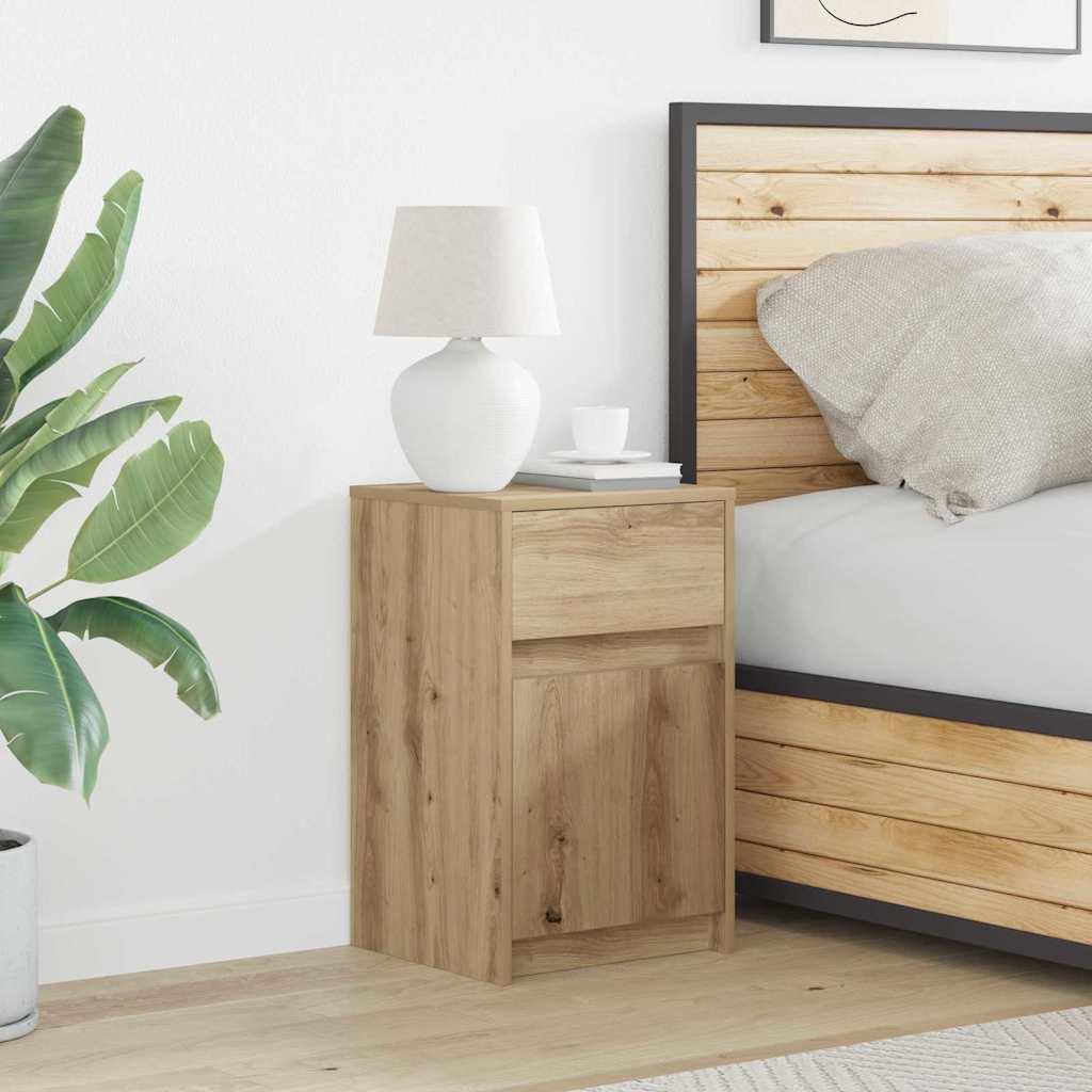 LED Nattbordskap artisan eik 38 x 34 x 61 cm Konstruert tre
