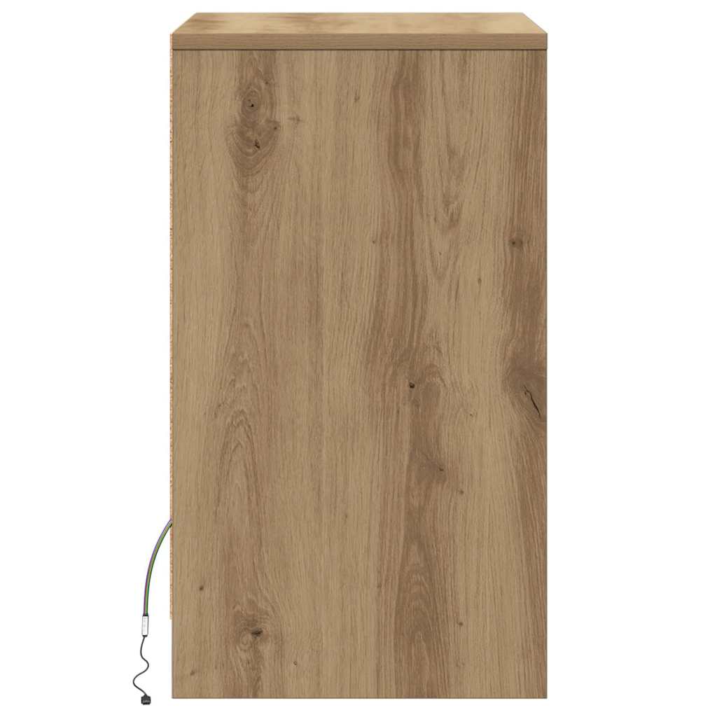 LED Nattbordskap artisan eik 38 x 34 x 61 cm Konstruert tre