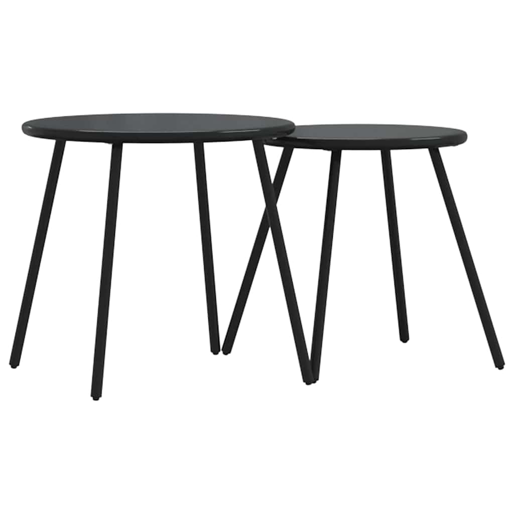 Hage Spisegruppe 5 pcs Svart Stål