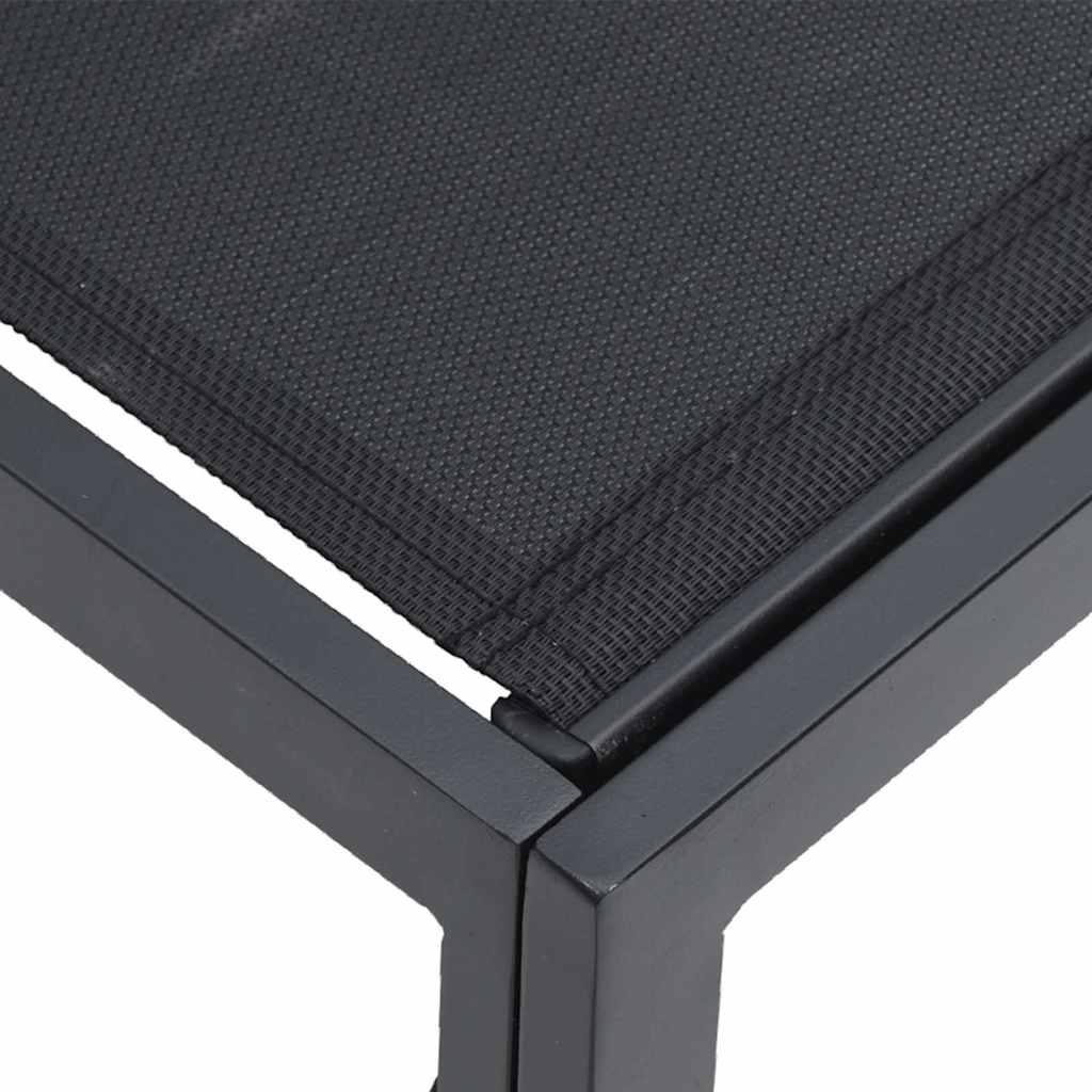 Hagesofa Set 3 pcs Svart Metall