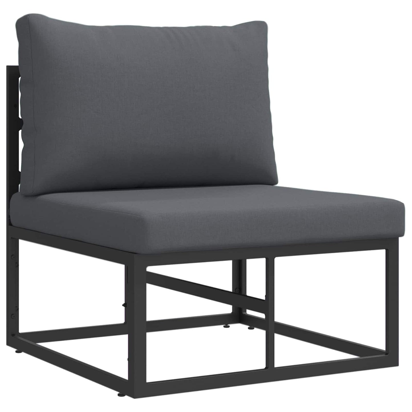 Hagesofa Set 5 pcs Svart Metall