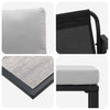Hagesofa Set 6 pcs Svart Stål