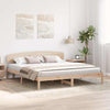 Sengestamme med hodegjerde Brun 180 x 200 cm Massivt furutre