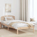 Sengestamme med hodegjerde Naturlig 75 x 190 cm Massiv furu