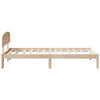 Sengestamme med hodegjerde Brun 75 x 190 cm Massivt furutre