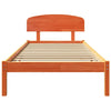 Sengestamme med hodegjerde Brun 75 x 190 cm Massivt furutre