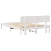 Sengestamme med hodegjerde Hvit 200 x 200 cm Heltre furu