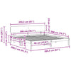 Sengestamme med hodegjerde Hvit 200 x 200 cm Heltre furu