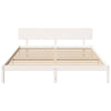 Sengestamme med hodegjerde Hvit 180 x 200 cm Heltre furu