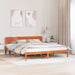 Sengestamme med hodegjerde Vokset Brun 180 x 200 cm Massiv furu