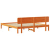 Sengestamme med hodegjerde Vokset Brun 180 x 200 cm Heltre furu