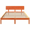 Sengestamme med hodegjerde Vokset Brun 150 x 200 cm Heltre furu
