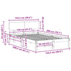 Sengestamme med hodegjerde Hvit 120 x 200 cm Heltre furu
