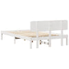 Sengestamme med hodegjerde Hvit 140 x 190 cm Heltre furu