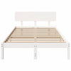 Sengestamme med hodegjerde Hvit 140 x 190 cm Heltre furu