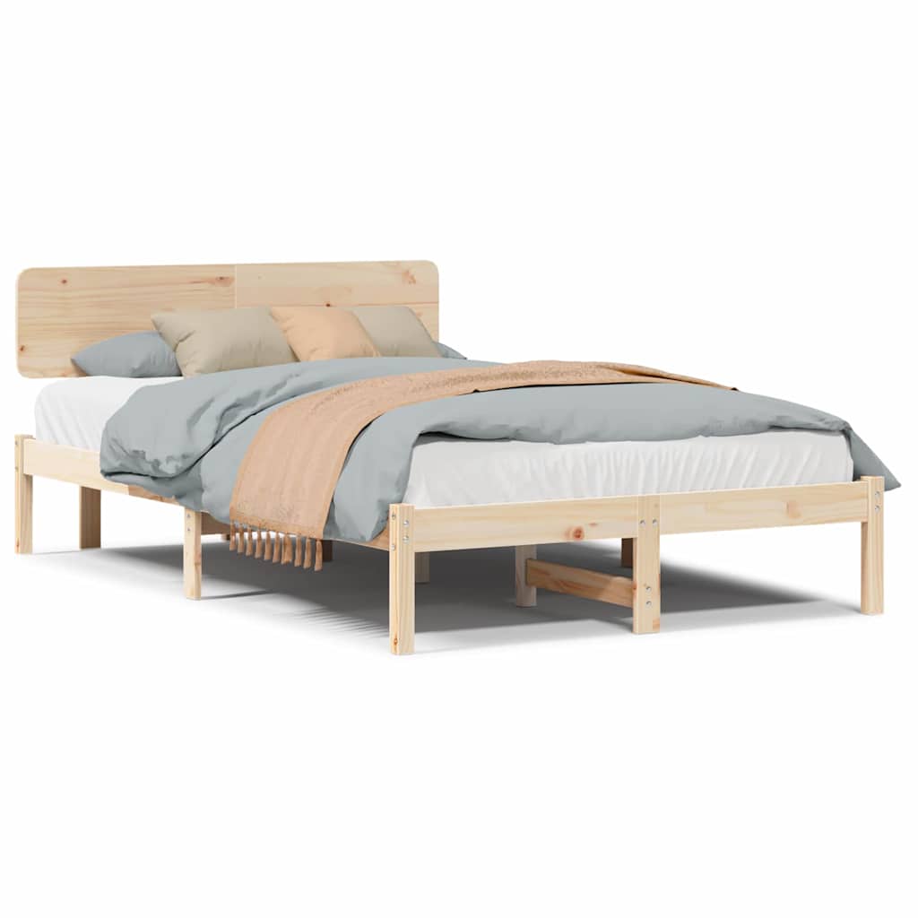 Sengestamme med hodegjerde Naturlig 120 x 190 cm Heltre furu