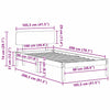Sengestamme med hodegjerde Hvit 100 x 200 cm Heltre furu