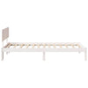 Sengestamme med hodegjerde Hvit 90 x 200 cm Heltre furu
