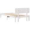 Sengestamme med hodegjerde Hvit 80 x 200 cm Heltre furu