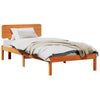 Sengestamme med hodegjerde Vokset Brun 90 x 190 cm Heltre furu