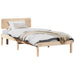Sengestamme med hodegjerde Naturlig 75 x 190 cm Massiv furu