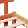 Sengestamme med hodegjerde Brun 90 x 200 cm Massivt furutre