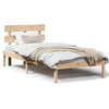 Sengestamme med hodegjerde Brun 90 x 190 cm Massivt furutre