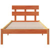 Sengestamme med hodegjerde Brun 90 x 190 cm Massivt furutre
