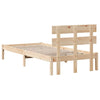 Sengestamme med hodegjerde Brun 75 x 190 cm Massivt furutre